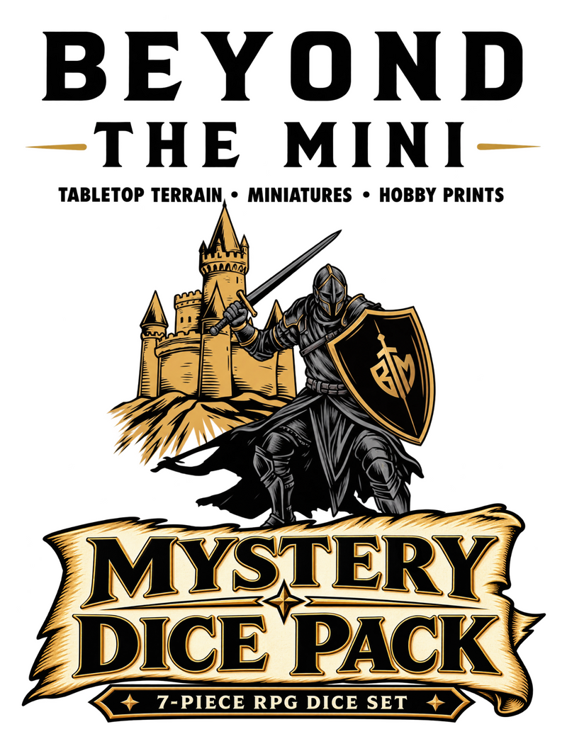 Beyond the Mini Mystery Dice Pack - 7-piece RPG dice set