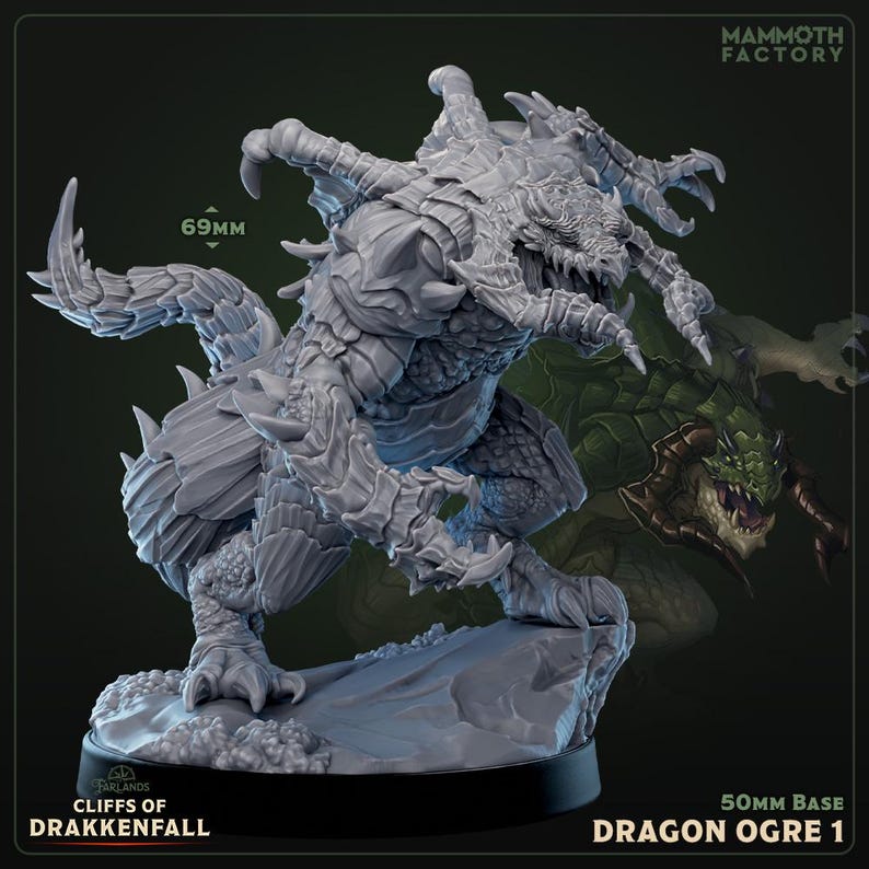Dragon Ogre version 1 from Cliffs of Drakkenfall by Mammoth Factory Games