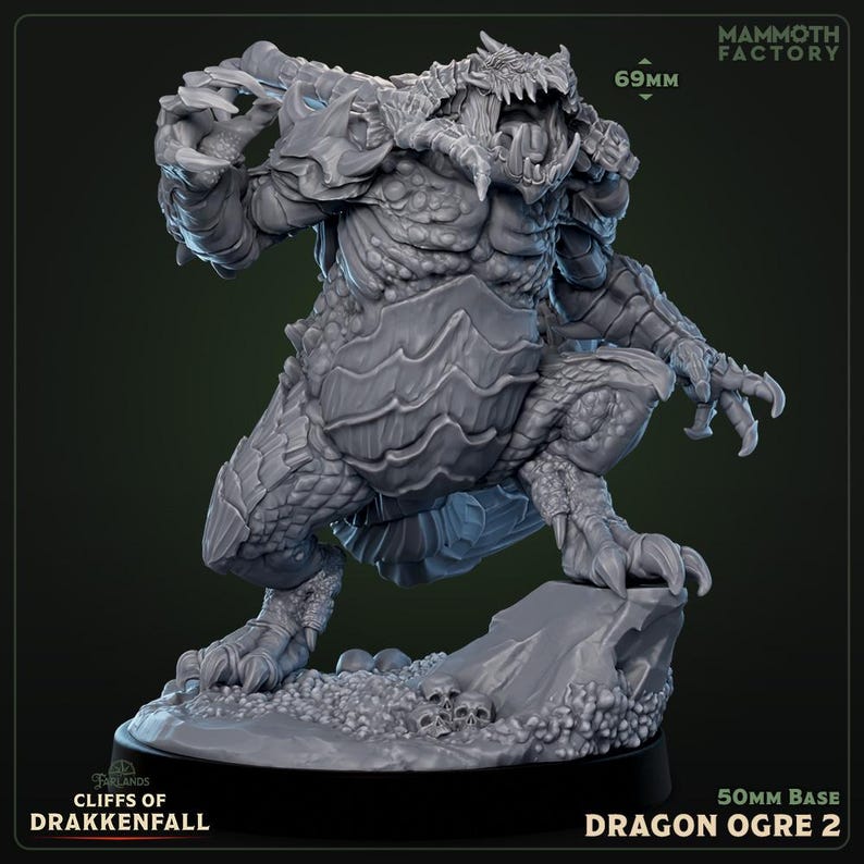 Dragon Ogre version 2 from Cliffs of Drakkenfall by Mammoth Factory Games