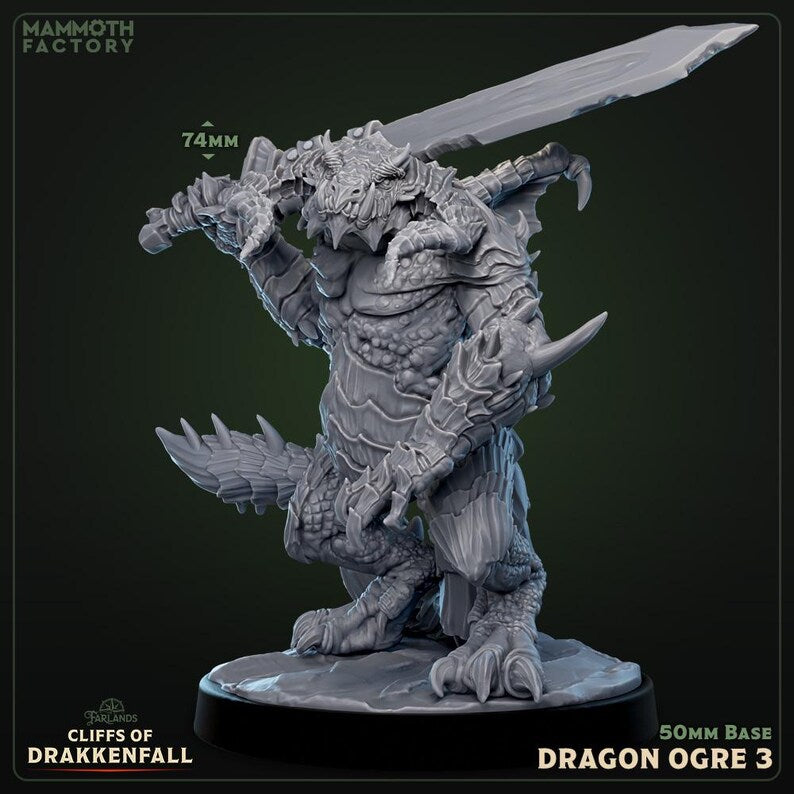 Dragon Ogre version 3 from Cliffs of Drakkenfall by Mammoth Factory Games
