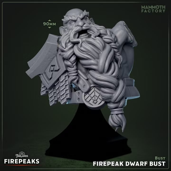 Firepeak Dwarf Bust — The Firepeaks — Mammoth Factory Games