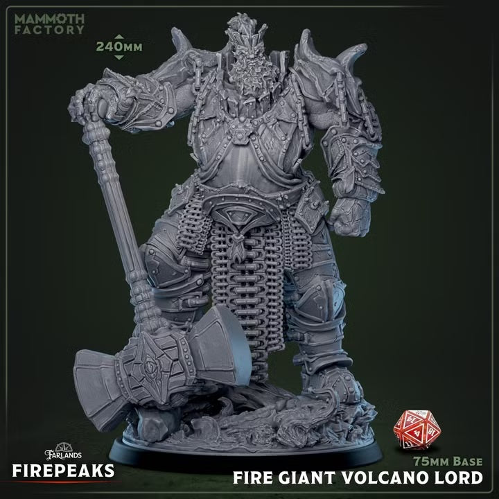Fire Giant Volcano Lord — The Firepeaks — Mammoth Factory Games
