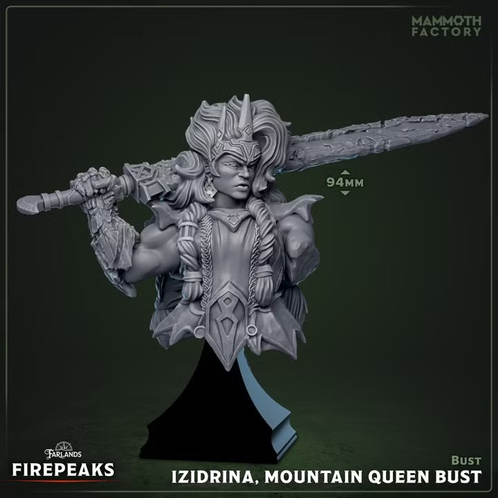 Izidrina, Mountain Queen Bust — The Firepeaks — Mammoth Factory Games