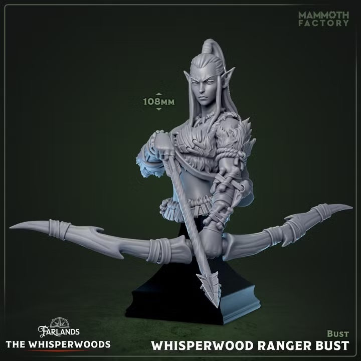 Whisperwood Ranger Bust — The Whisperwood — Mammoth Factory Games