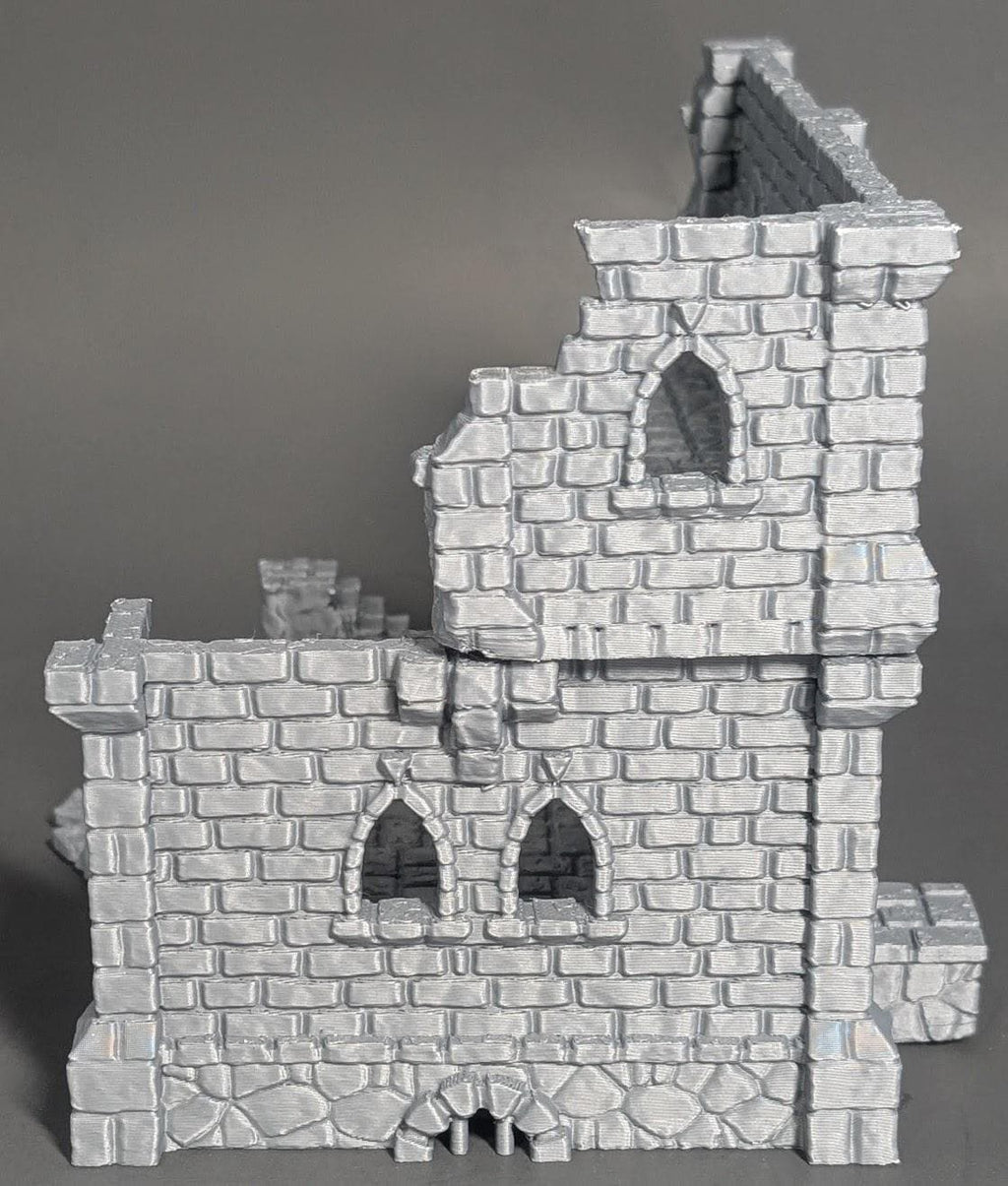 Ruined Medieval Building Terrain – 28mm Fantasy Wargaming & DnD Scenery