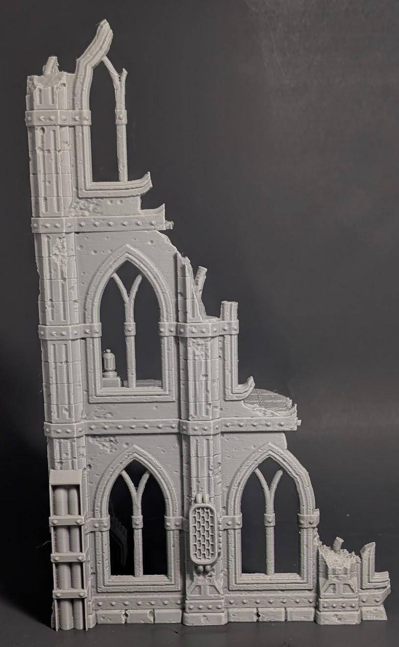 Gothic Ruin Terrain – 28mm Fantasy Ruined Building for DnD, Pathfinder & Tabletop Wargaming