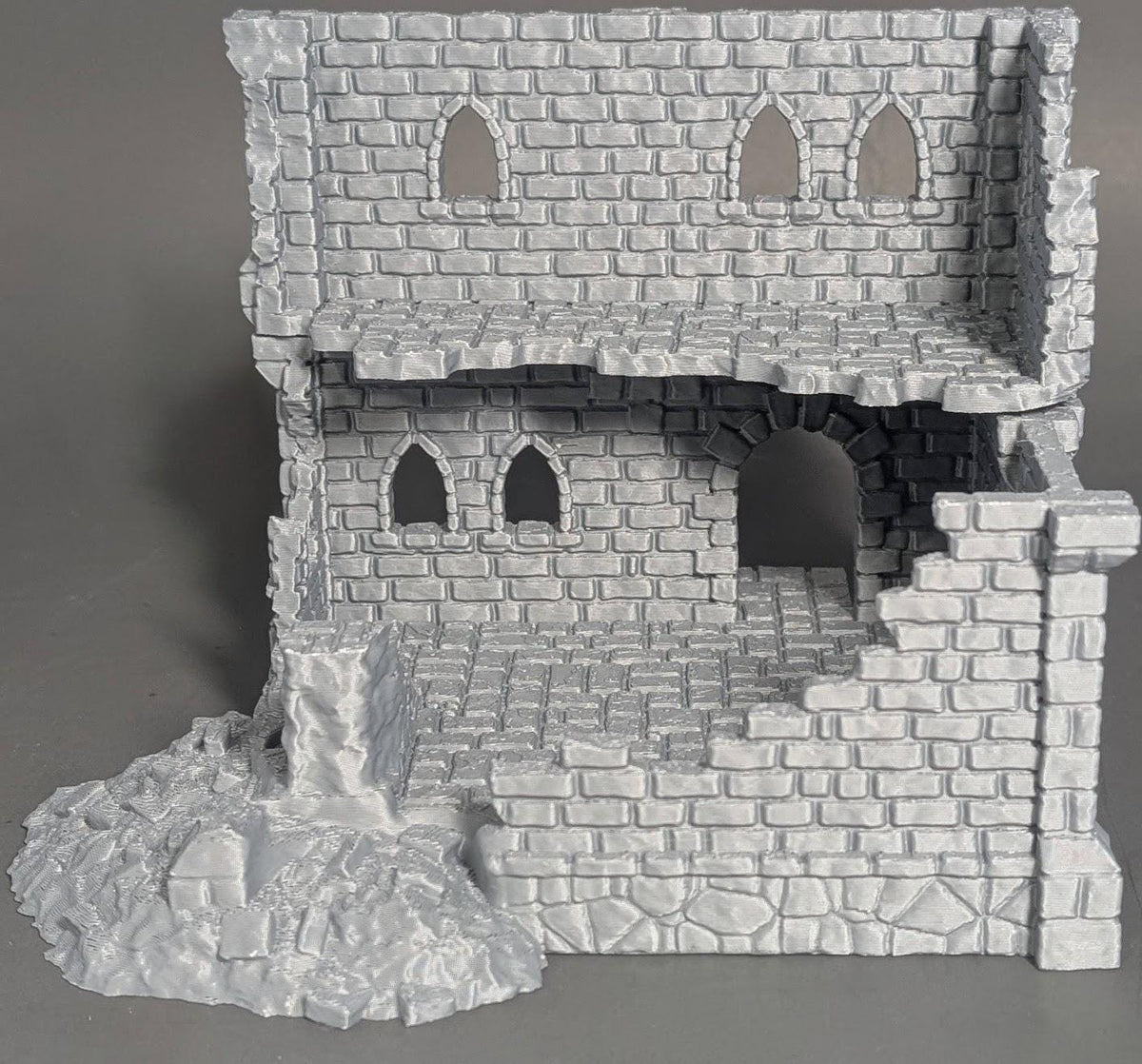 Ruined Medieval Building Terrain – 28mm Fantasy Wargaming & DnD Scenery