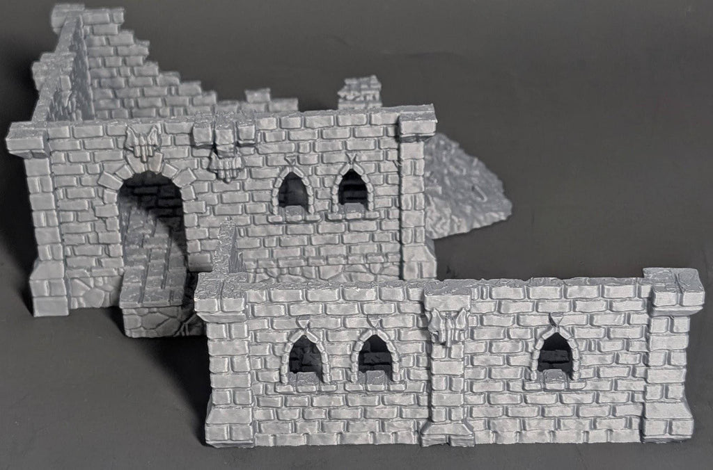 Ruined Medieval Building Terrain – 28mm Fantasy Wargaming & DnD Scenery