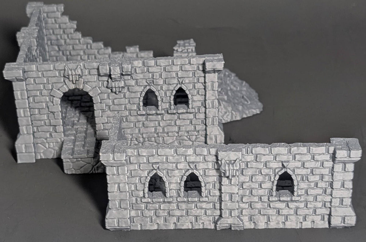 Ruined Medieval Building Terrain – 28mm Fantasy Wargaming & DnD Scenery
