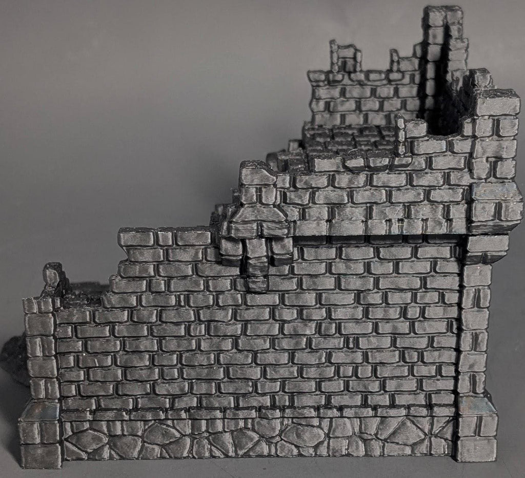 Ruined Medieval Building Terrain – 28mm Fantasy Wargaming & DnD Scenery