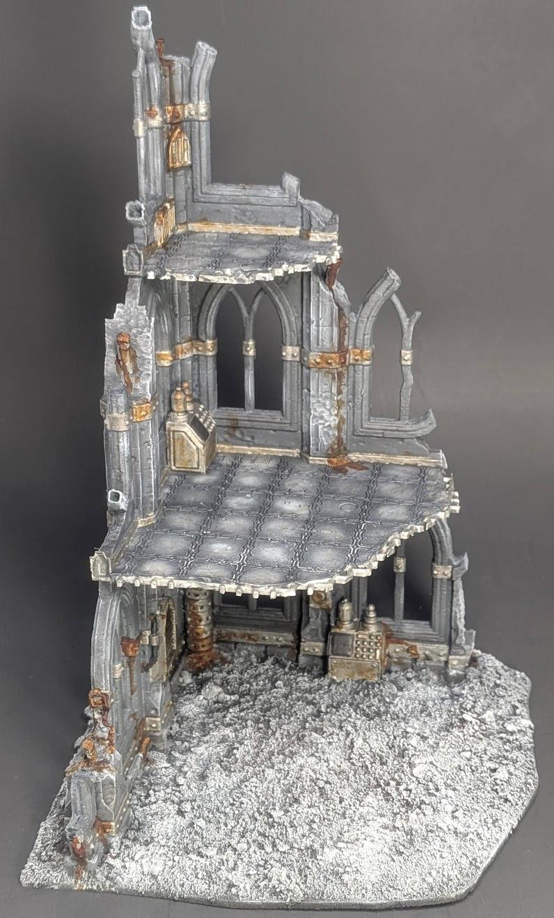 Hand-Painted Gothic Ruin Terrain – 28mm 32mm Scale Wargaming Scenery
