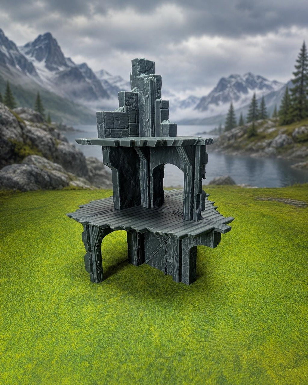 29-Piece Fantasy Ruins Terrain Set | 28mm Modular Wargaming Scenery | Arcanverde Skirmish Set