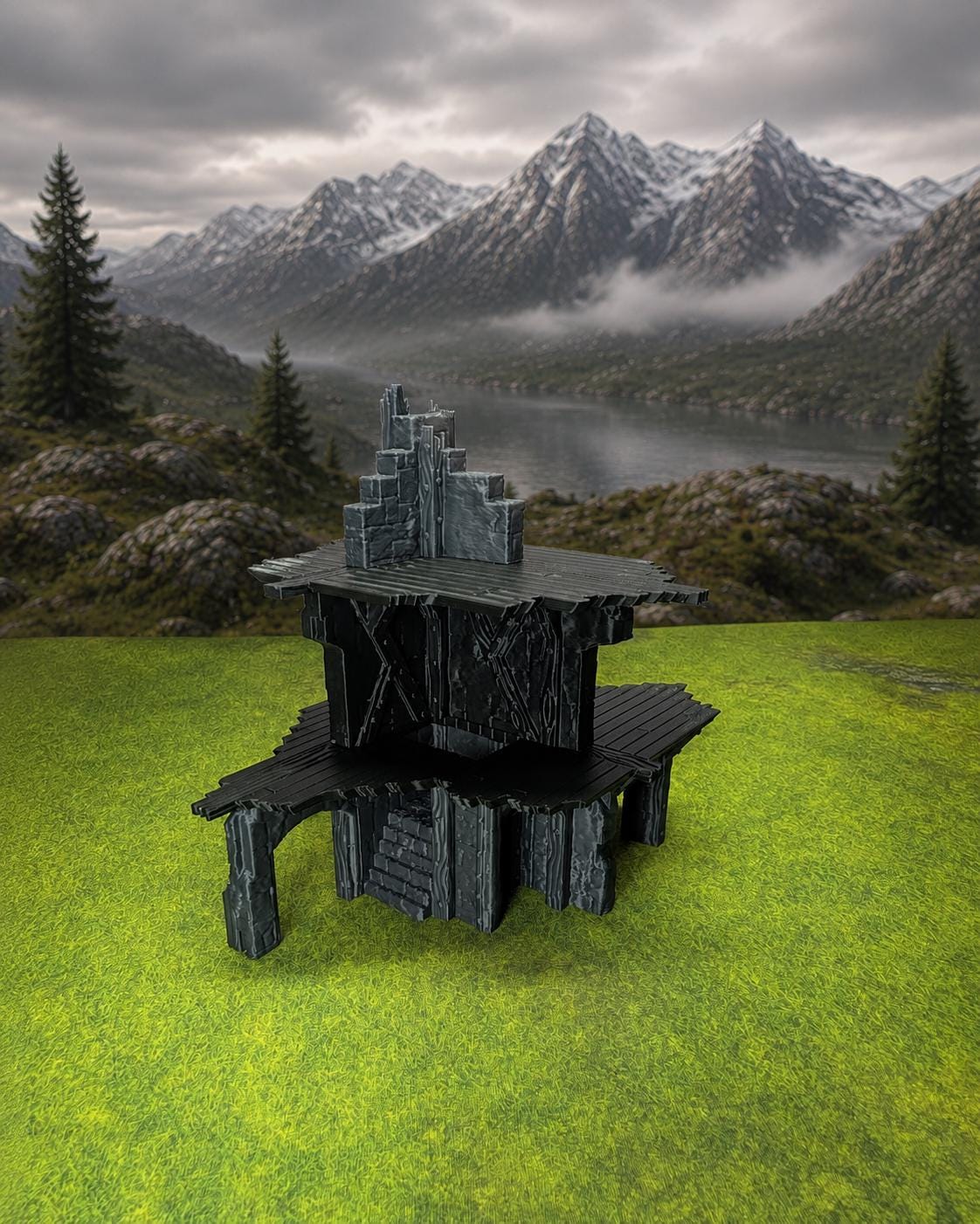 29-Piece Fantasy Ruins Terrain Set | 28mm Modular Wargaming Scenery | Arcanverde Skirmish Set