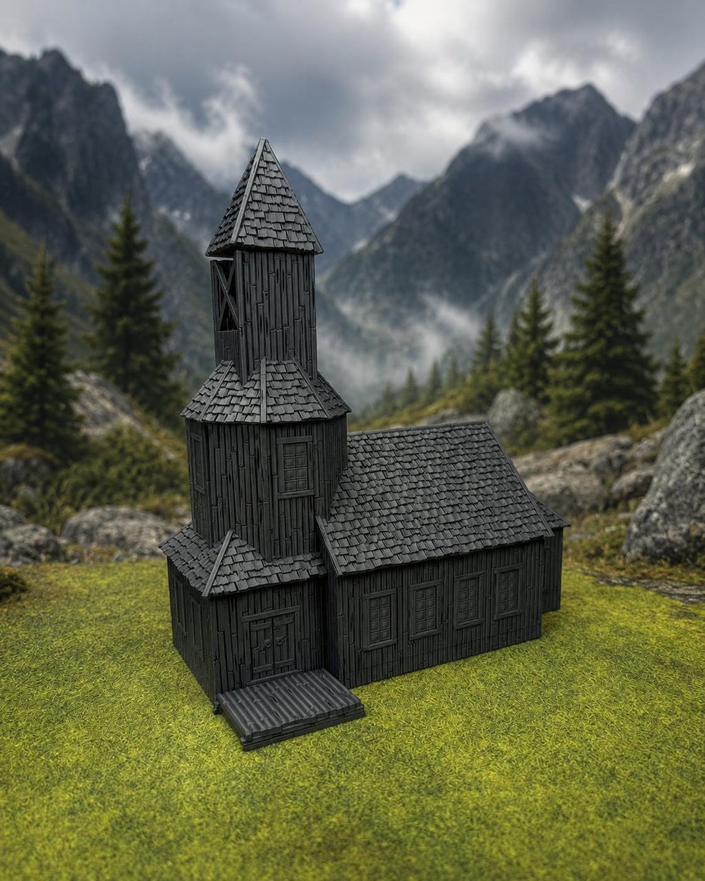 Hrimstead Church – 3D Printed Village Terrain for Fantasy RPGs, Modern Apocalypse & Tabletop Wargaming
