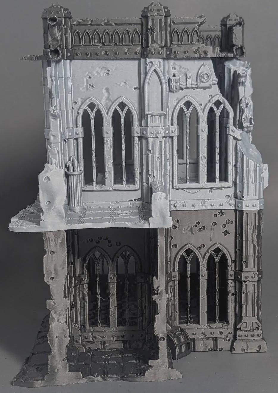 Gothic Ruin Terrain – 28mm Fantasy Ruined Building for DnD, Pathfinder & Tabletop Wargaming