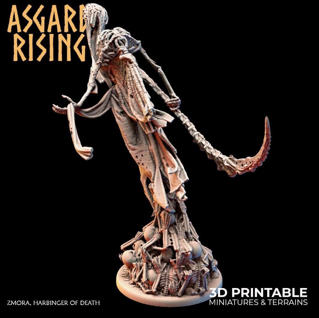 Zmora Harbinger of Death | Undead Fantasy Miniature for DnD, RPGs, Wargaming, Necromancer Boss Encounter, 28mm Tabletop
