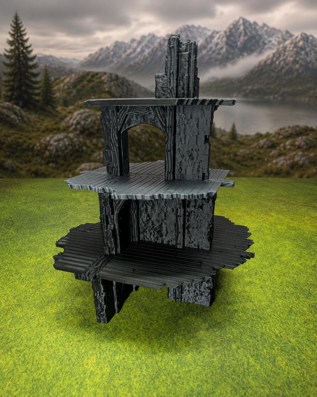 29-Piece Fantasy Ruins Terrain Set | 28mm Modular Wargaming Scenery | Arcanverde Skirmish Set