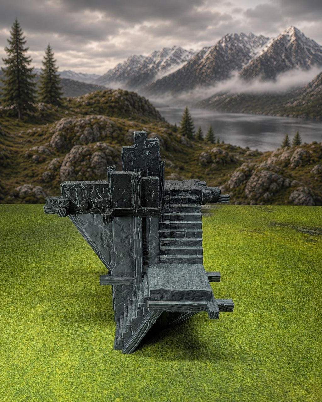29-Piece Fantasy Ruins Terrain Set | 28mm Modular Wargaming Scenery | Arcanverde Skirmish Set