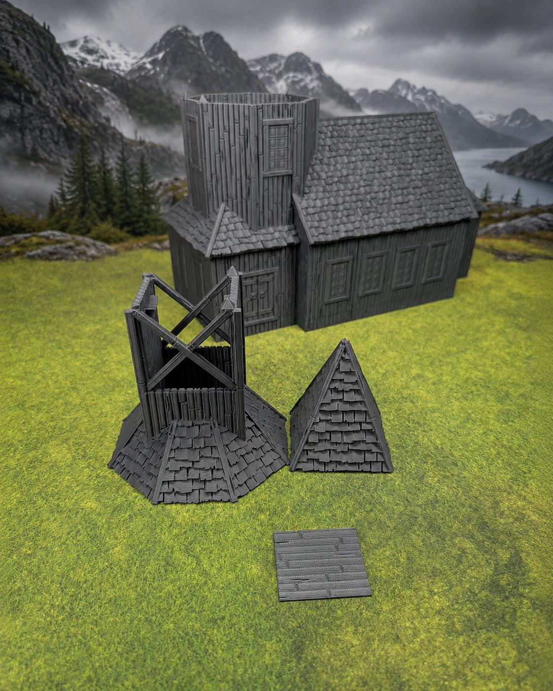 Hrimstead Church – 3D Printed Village Terrain for Fantasy RPGs, Modern Apocalypse & Tabletop Wargaming