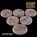 Asgard Rising Scenic Sand Shore Round Miniature Bases | Resin Wargaming Terrain (25-32mm)