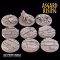 Asgard Rising Scenic Ruins Miniature Bases | Unpainted Resin Terrain (25mm-32mm)