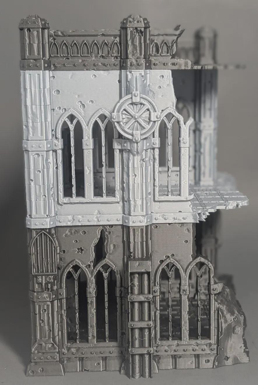 Gothic Ruin Terrain – 28mm Fantasy Ruined Building for DnD, Pathfinder & Tabletop Wargaming