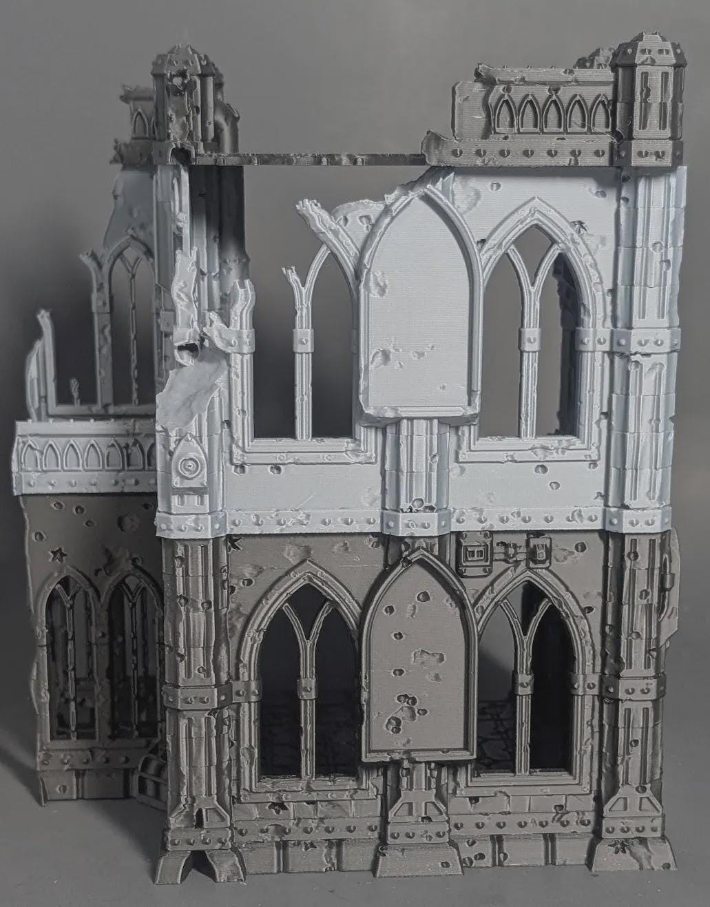 Gothic Ruin Terrain – 28mm Fantasy Ruined Building for DnD, Pathfinder & Tabletop Wargaming