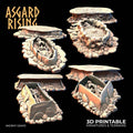 28mm Ancient Graves Resin Terrain | Choose 1 Grave or 4-Piece Set | Fantasy Cemetery Scatter | Asgard Rising