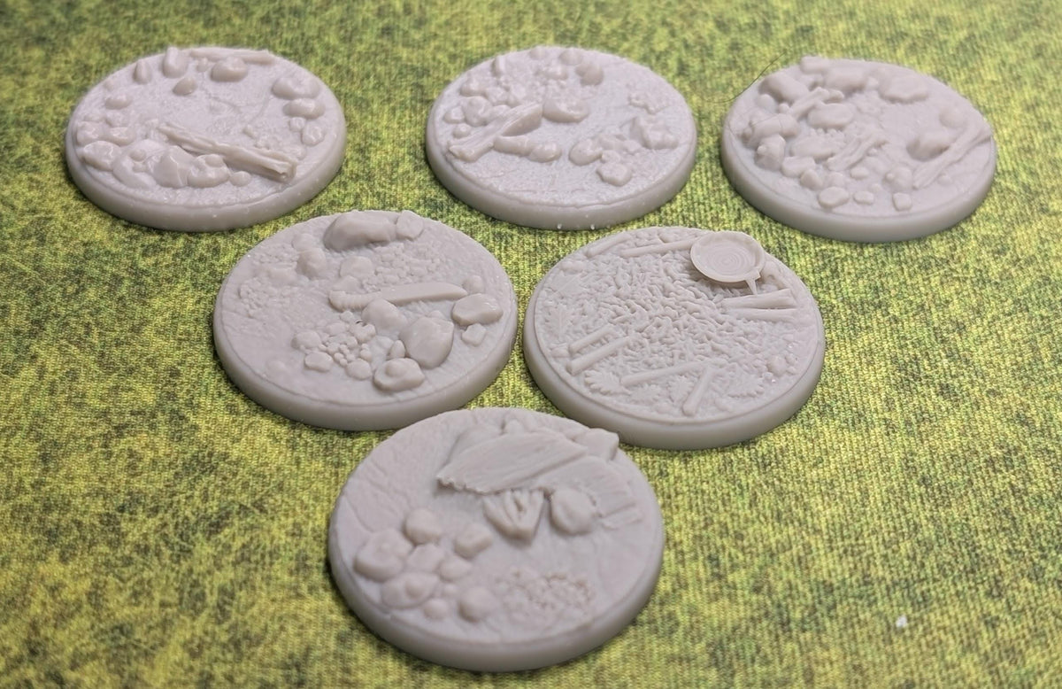 Asgard Rising Scenic Sand Shore Round Miniature Bases | Resin Wargaming Terrain (25-32mm)