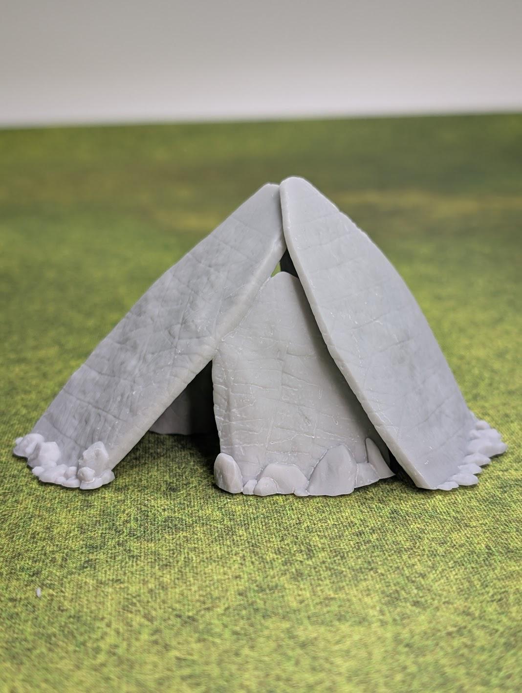 Undead Stone Burial Ruins Terrain Set with Tomb Entrance, Runestones, and Skull Piles