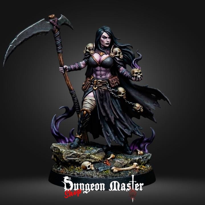 Human Necromancer Miniature The Death Channeler Dark Wizard DnD Villain RPG Resin Mage