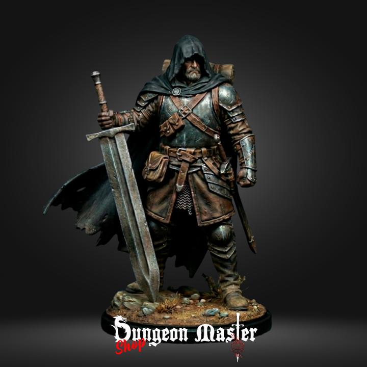 Human Warrior Miniature The Demon Slayer Fantasy Fighter DnD Hero RPG Resin Swordsman