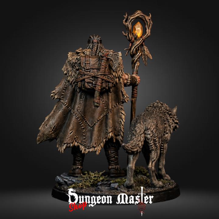 Human Druid Miniature The Wildbond Keeper Fantasy Shaman DnD Nature Mage RPG Resin