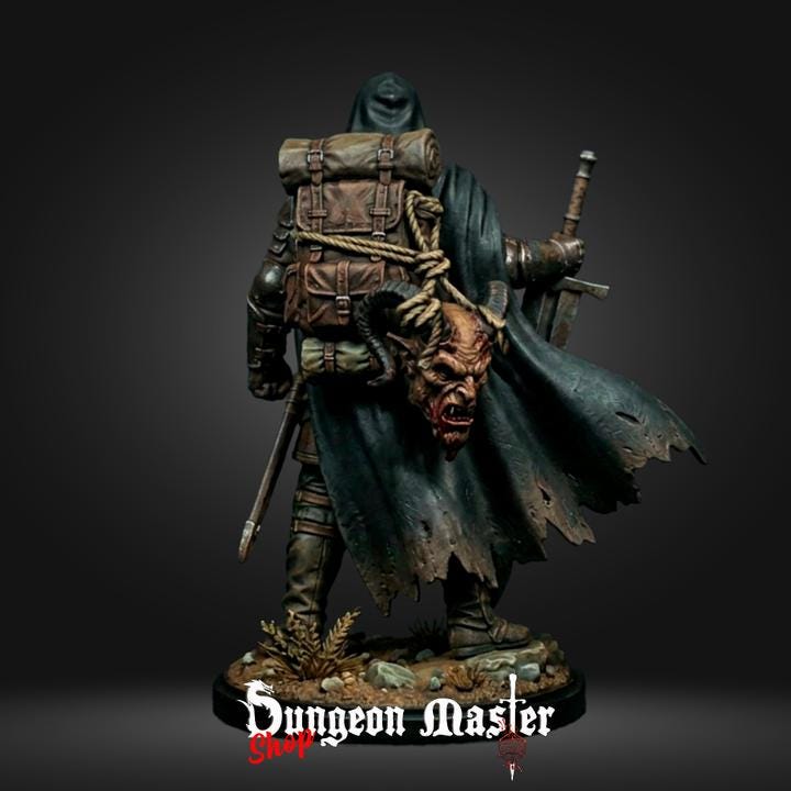 Human Warrior Miniature The Demon Slayer Fantasy Fighter DnD Hero RPG Resin Swordsman