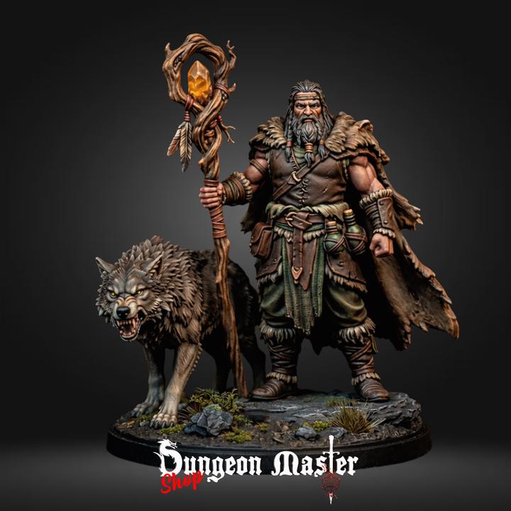 Human Druid Miniature The Wildbond Keeper Fantasy Shaman DnD Nature Mage RPG Resin