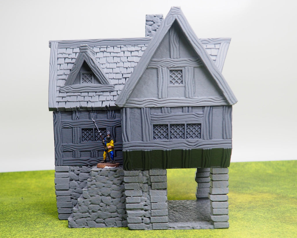 Ulvheim Medieval Timbered House Terrain for 28mm Wargaming  Fantasy Village Building DnD RPG Scenery
