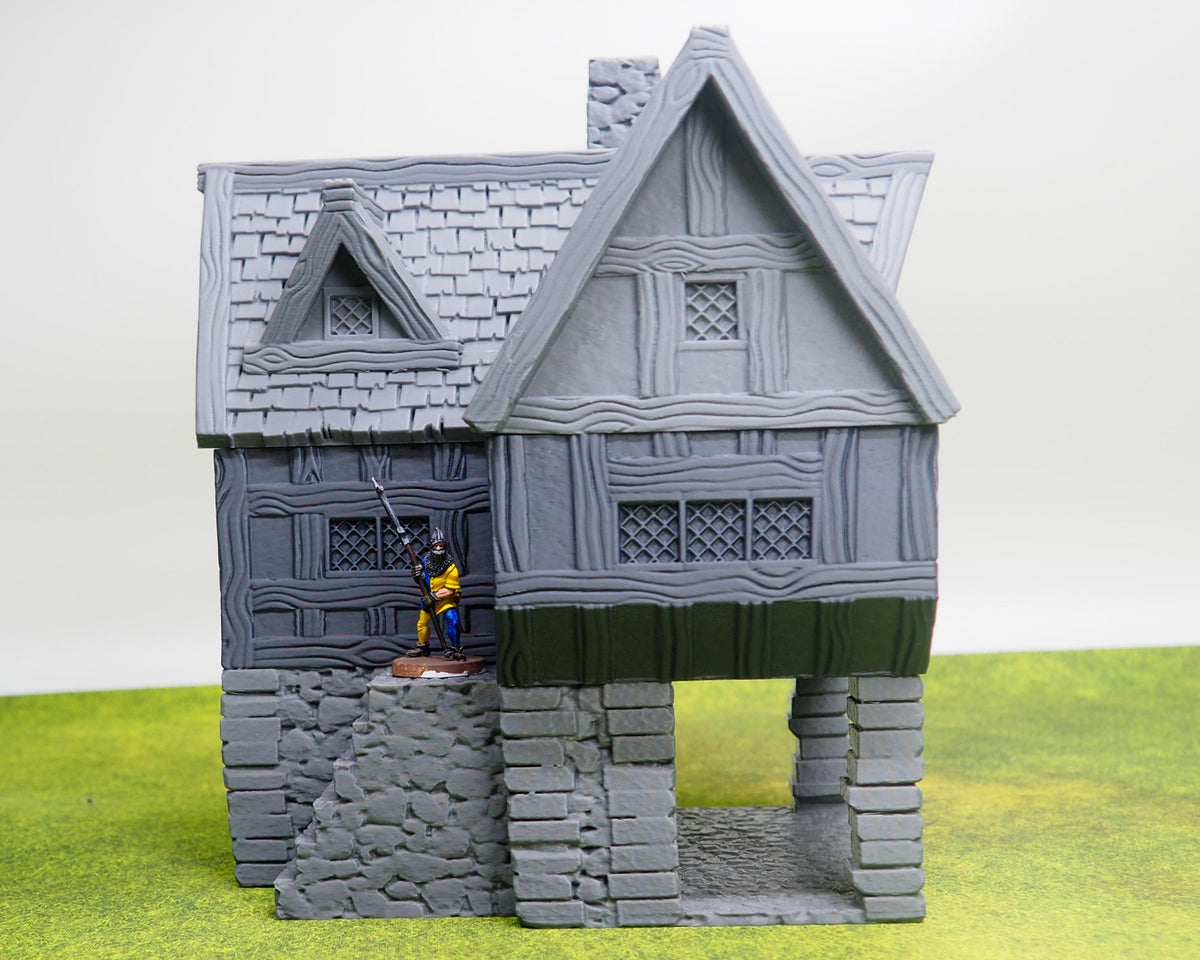 Ulvheim Medieval Timbered House Terrain for 28mm Wargaming  Fantasy Village Building DnD RPG Scenery