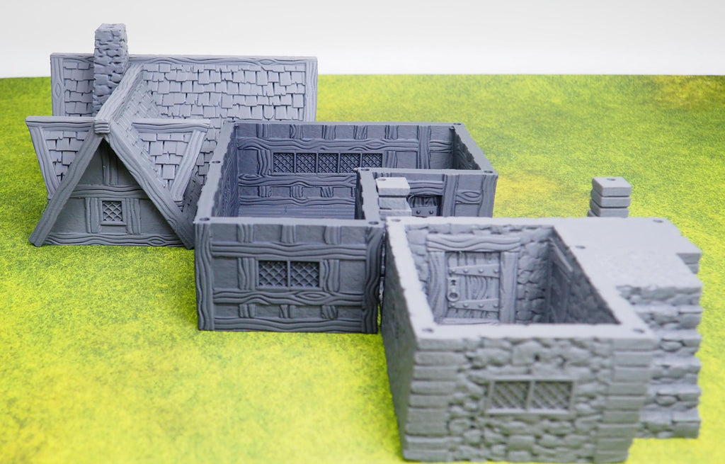 Ulvheim Medieval Timbered House Terrain for 28mm Wargaming  Fantasy Village Building DnD RPG Scenery