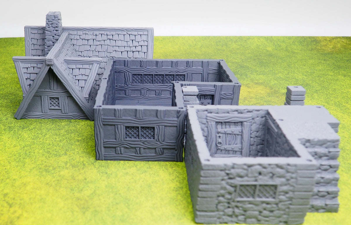 Ulvheim Medieval Timbered House Terrain for 28mm Wargaming  Fantasy Village Building DnD RPG Scenery