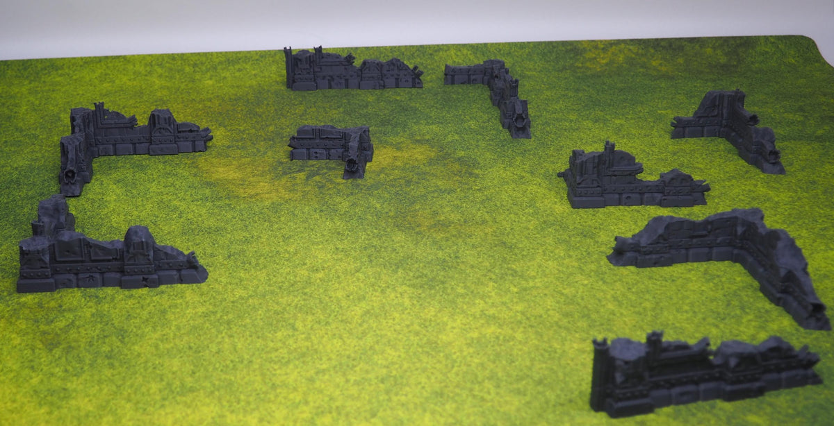 Filia Ferrum Gothic Ruins Terrain, 28mm Wargaming Scatter, RPG Walls