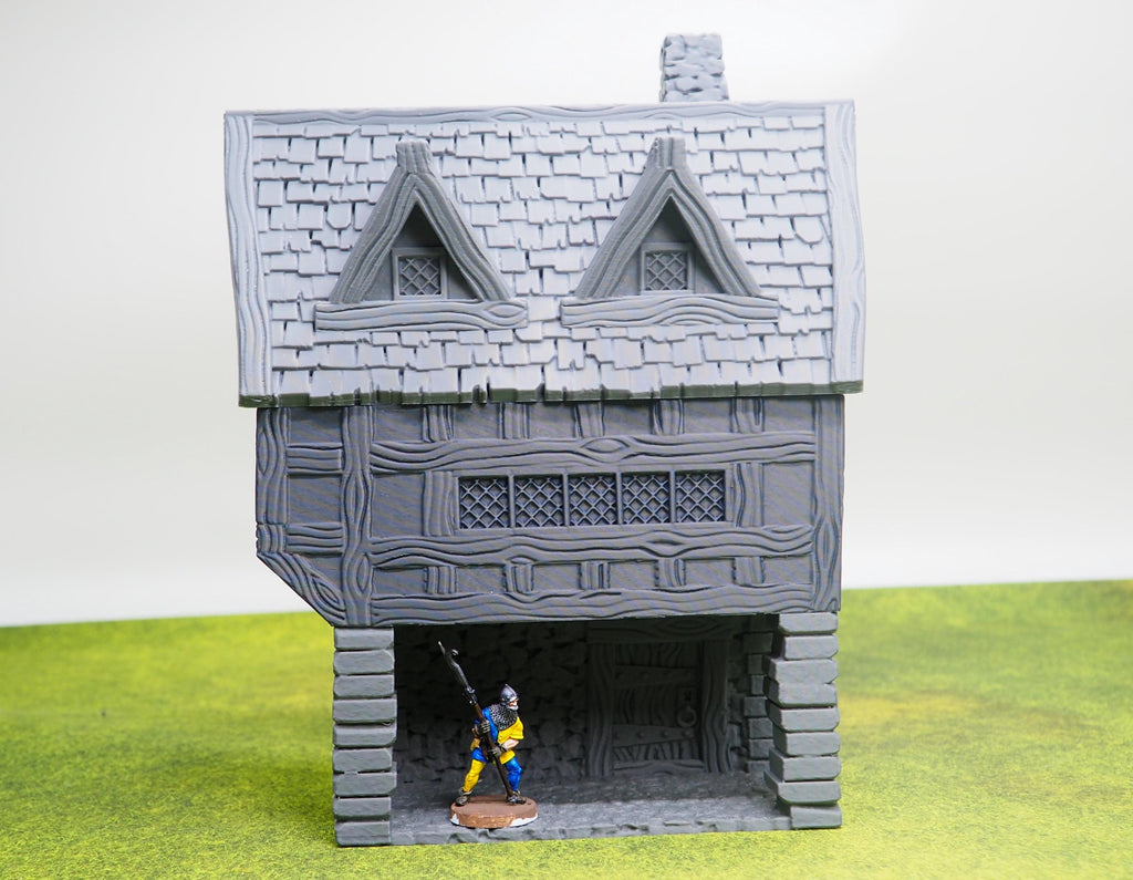 Ulvheim Medieval Timbered House Terrain for 28mm Wargaming  Fantasy Village Building DnD RPG Scenery