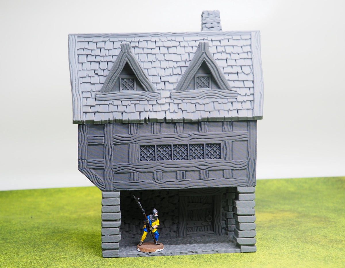 Ulvheim Medieval Timbered House Terrain for 28mm Wargaming  Fantasy Village Building DnD RPG Scenery