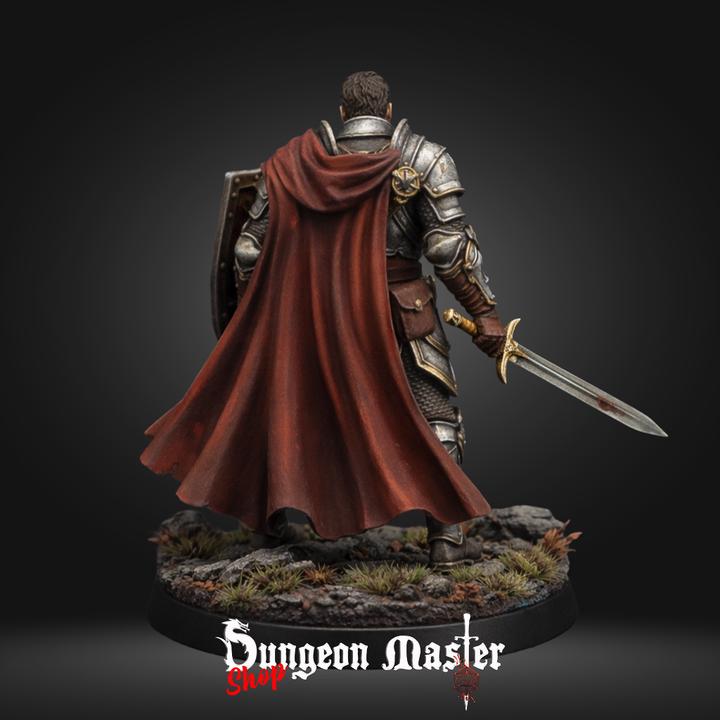 Human Warrior  The Tree Shield Sentinel  Fantasy RPG Miniature for DnD, Pathfinder & Tabletop Wargaming