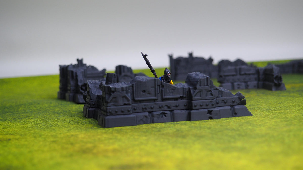 Filia Ferrum Gothic Ruins Terrain, 28mm Wargaming Scatter, RPG Walls