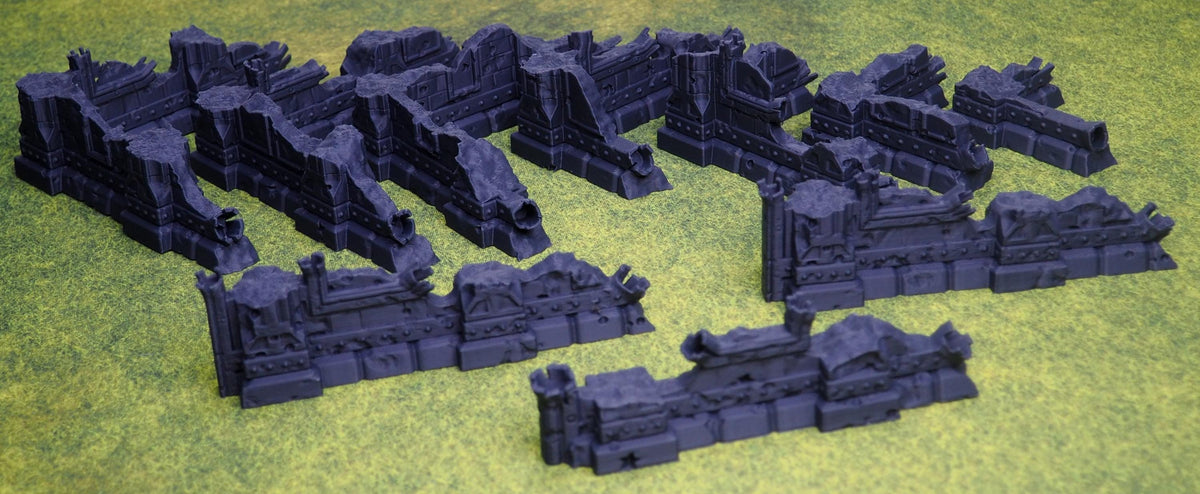 Filia Ferrum Gothic Ruins Terrain, 28mm Wargaming Scatter, RPG Walls
