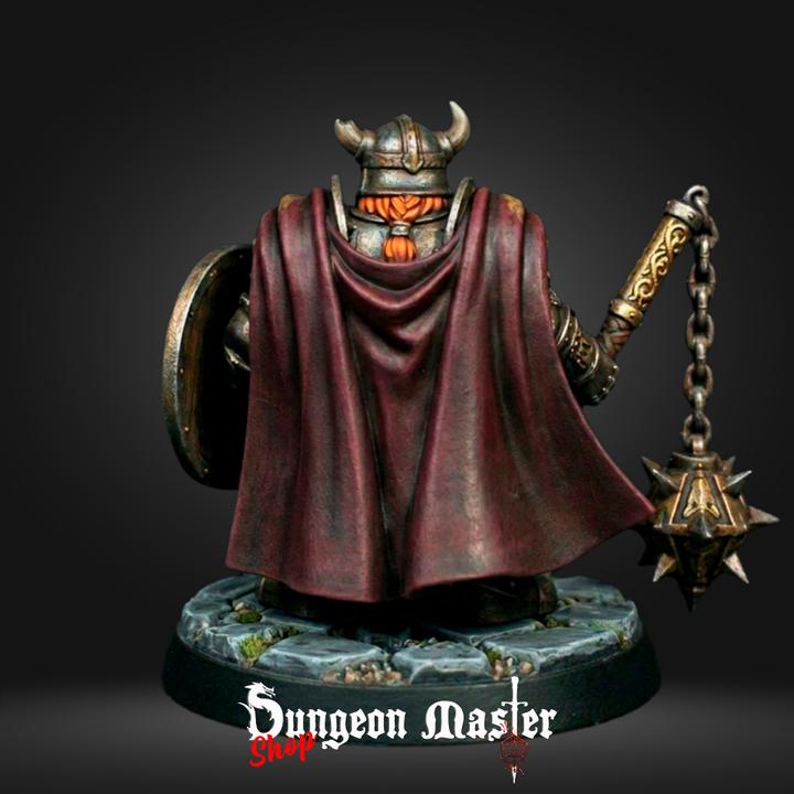 Dwarf Warrior Miniature The Iron Chainbreaker Fantasy Fighter RPG Mini Unpainted Resin Tabletop Figure