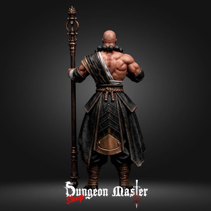 Human Monk Miniature The Living Monolith Fantasy Martial Artist RPG Mini Unpainted Resin Tabletop Figure