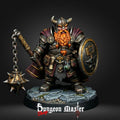 Dwarf Warrior Miniature The Iron Chainbreaker Fantasy Fighter RPG Mini Unpainted Resin Tabletop Figure