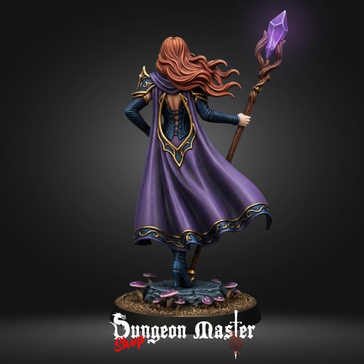 Human Mage Miniature: Arcane Empress Sorceress RPG Figure (Unpainted Resin)