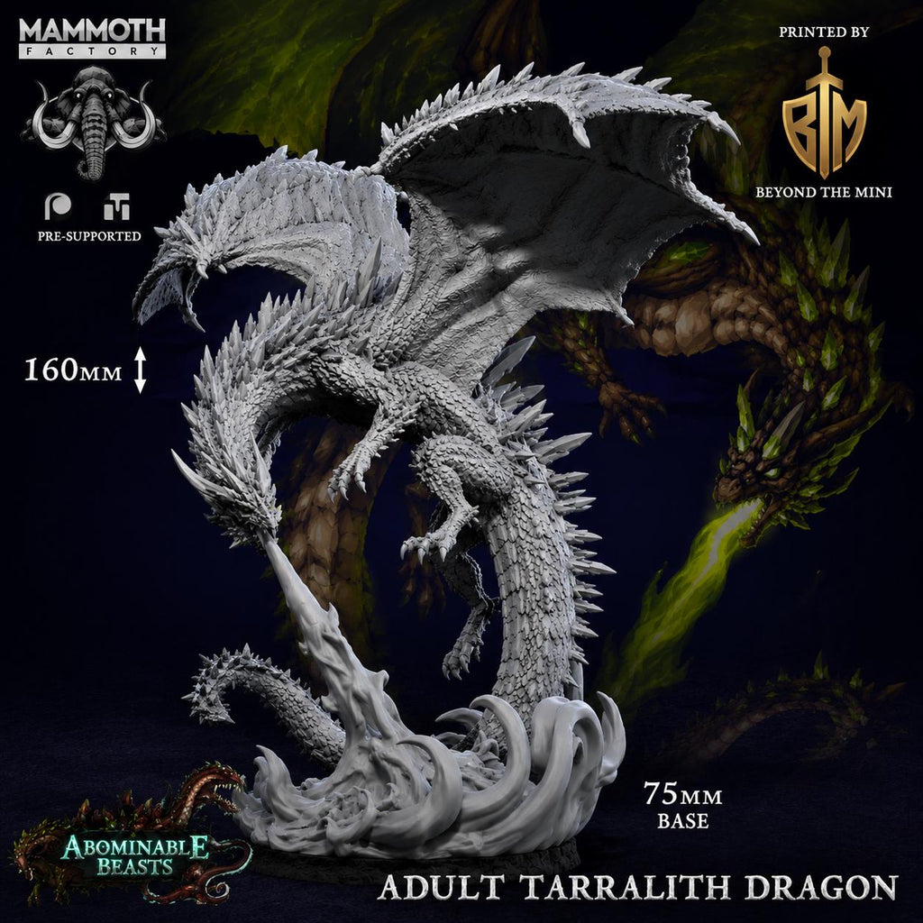 Adult Tarralith Dragon Miniature | 160mm Resin Figure | DnD Boss Monster RPG